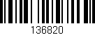 Código de barras (EAN, GTIN, SKU, ISBN): '136820'
