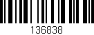 Código de barras (EAN, GTIN, SKU, ISBN): '136838'