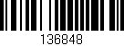 Código de barras (EAN, GTIN, SKU, ISBN): '136848'