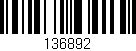 Código de barras (EAN, GTIN, SKU, ISBN): '136892'