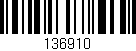 Código de barras (EAN, GTIN, SKU, ISBN): '136910'