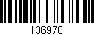 Código de barras (EAN, GTIN, SKU, ISBN): '136978'
