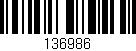 Código de barras (EAN, GTIN, SKU, ISBN): '136986'
