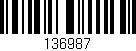 Código de barras (EAN, GTIN, SKU, ISBN): '136987'