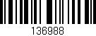 Código de barras (EAN, GTIN, SKU, ISBN): '136988'