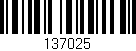 Código de barras (EAN, GTIN, SKU, ISBN): '137025'