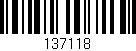 Código de barras (EAN, GTIN, SKU, ISBN): '137118'