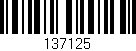 Código de barras (EAN, GTIN, SKU, ISBN): '137125'