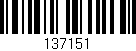 Código de barras (EAN, GTIN, SKU, ISBN): '137151'