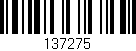 Código de barras (EAN, GTIN, SKU, ISBN): '137275'