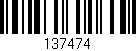 Código de barras (EAN, GTIN, SKU, ISBN): '137474'