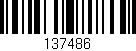 Código de barras (EAN, GTIN, SKU, ISBN): '137486'