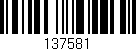 Código de barras (EAN, GTIN, SKU, ISBN): '137581'