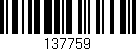 Código de barras (EAN, GTIN, SKU, ISBN): '137759'