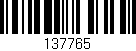 Código de barras (EAN, GTIN, SKU, ISBN): '137765'