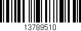 Código de barras (EAN, GTIN, SKU, ISBN): '13789510'
