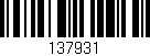 Código de barras (EAN, GTIN, SKU, ISBN): '137931'
