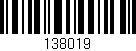 Código de barras (EAN, GTIN, SKU, ISBN): '138019'