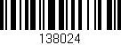 Código de barras (EAN, GTIN, SKU, ISBN): '138024'