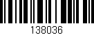 Código de barras (EAN, GTIN, SKU, ISBN): '138036'