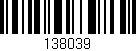 Código de barras (EAN, GTIN, SKU, ISBN): '138039'