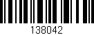 Código de barras (EAN, GTIN, SKU, ISBN): '138042'
