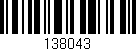 Código de barras (EAN, GTIN, SKU, ISBN): '138043'