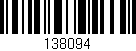 Código de barras (EAN, GTIN, SKU, ISBN): '138094'