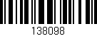 Código de barras (EAN, GTIN, SKU, ISBN): '138098'