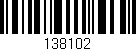 Código de barras (EAN, GTIN, SKU, ISBN): '138102'