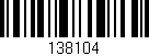 Código de barras (EAN, GTIN, SKU, ISBN): '138104'