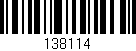 Código de barras (EAN, GTIN, SKU, ISBN): '138114'
