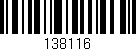 Código de barras (EAN, GTIN, SKU, ISBN): '138116'