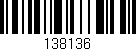 Código de barras (EAN, GTIN, SKU, ISBN): '138136'
