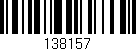 Código de barras (EAN, GTIN, SKU, ISBN): '138157'