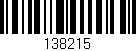 Código de barras (EAN, GTIN, SKU, ISBN): '138215'