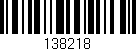 Código de barras (EAN, GTIN, SKU, ISBN): '138218'