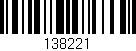 Código de barras (EAN, GTIN, SKU, ISBN): '138221'