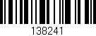 Código de barras (EAN, GTIN, SKU, ISBN): '138241'