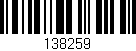 Código de barras (EAN, GTIN, SKU, ISBN): '138259'