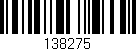 Código de barras (EAN, GTIN, SKU, ISBN): '138275'