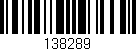 Código de barras (EAN, GTIN, SKU, ISBN): '138289'