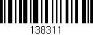 Código de barras (EAN, GTIN, SKU, ISBN): '138311'