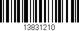 Código de barras (EAN, GTIN, SKU, ISBN): '13831210'