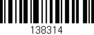 Código de barras (EAN, GTIN, SKU, ISBN): '138314'