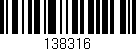 Código de barras (EAN, GTIN, SKU, ISBN): '138316'
