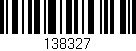 Código de barras (EAN, GTIN, SKU, ISBN): '138327'