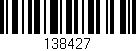 Código de barras (EAN, GTIN, SKU, ISBN): '138427'