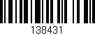 Código de barras (EAN, GTIN, SKU, ISBN): '138431'