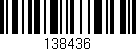 Código de barras (EAN, GTIN, SKU, ISBN): '138436'